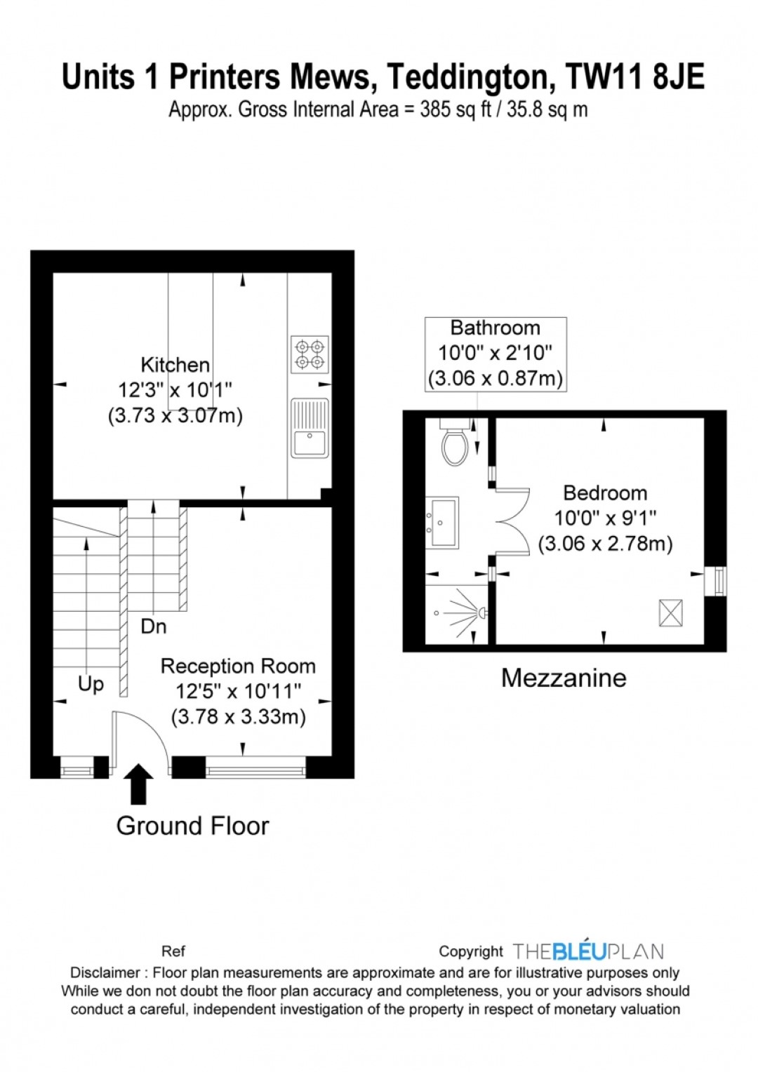 Flat 2, Printers Mews, Elmfield Avenue, London floorplan
