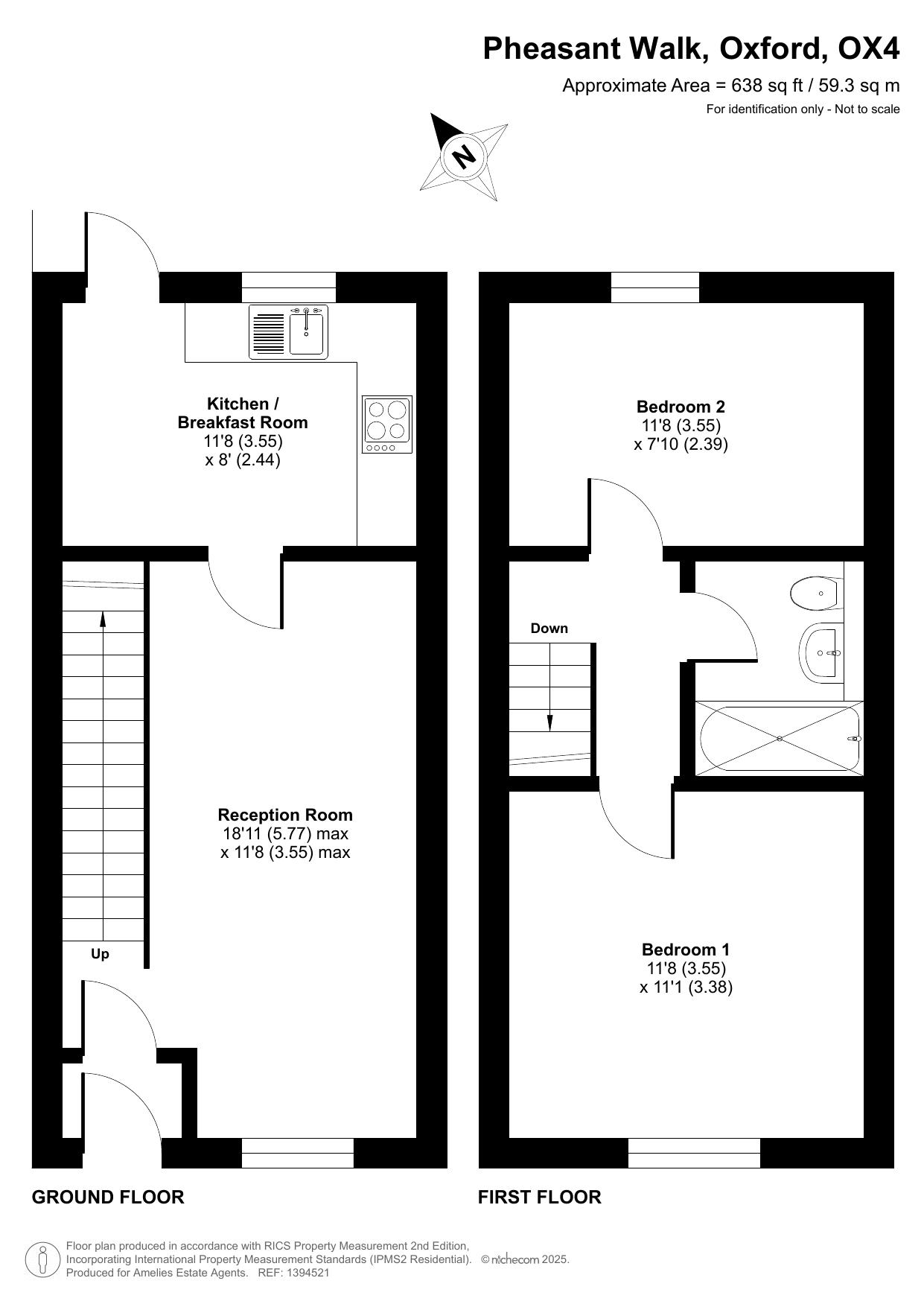 87, Pheasant Walk, Oxford floorplan