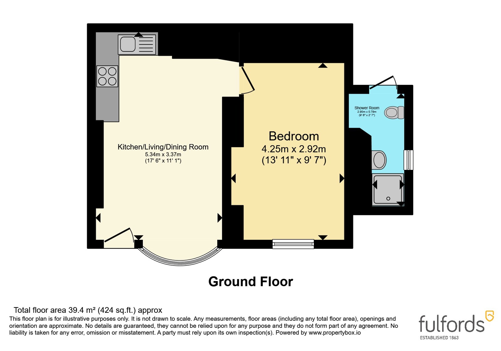 Ground Floor Flat, 28, Fore Street, Cornwall floorplan