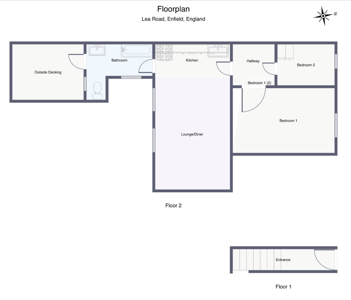 50, Lea Road, Middlesex floorplan