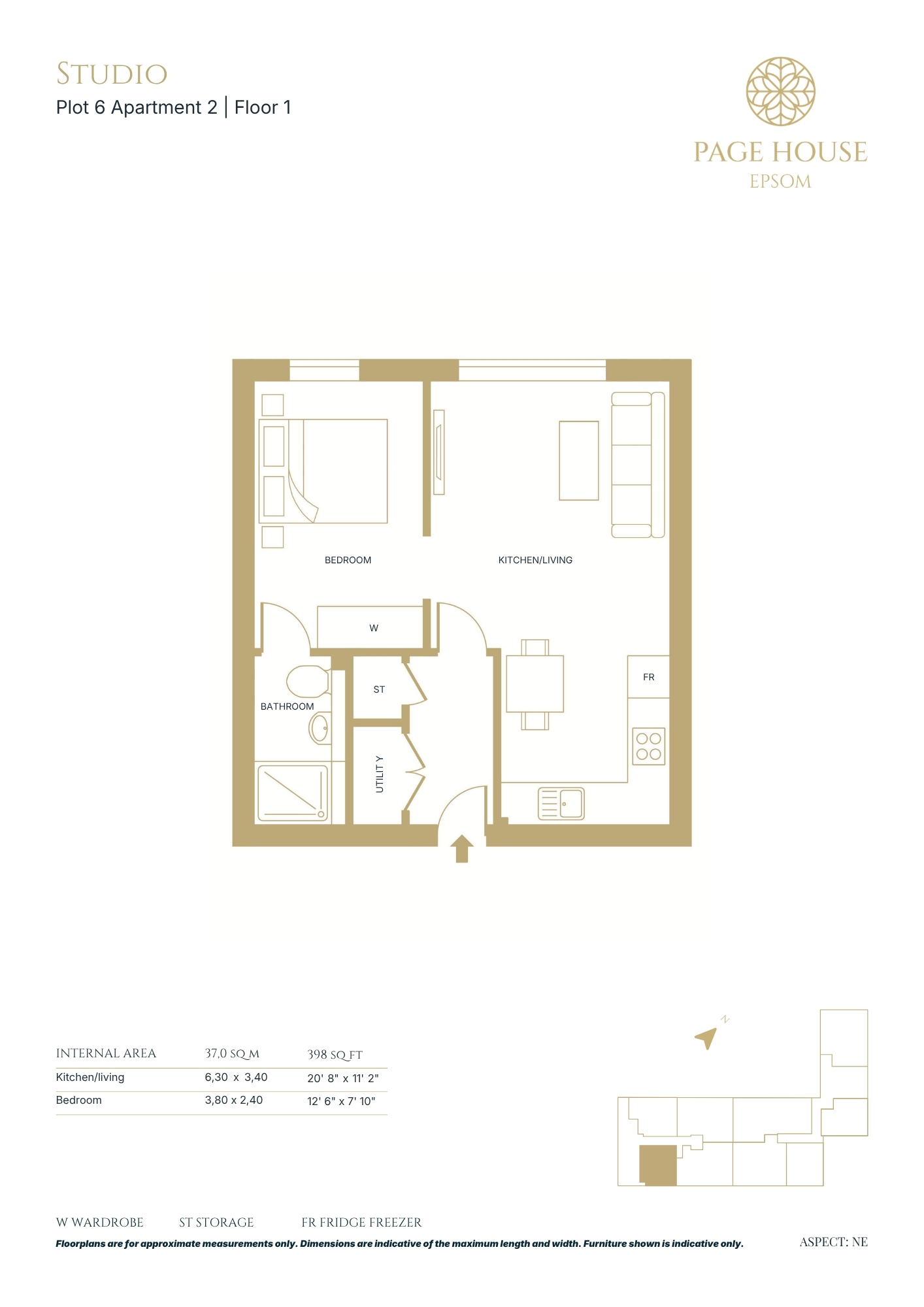 Plot 6, Flat 2, Page House. East Street, Epsom floorplan