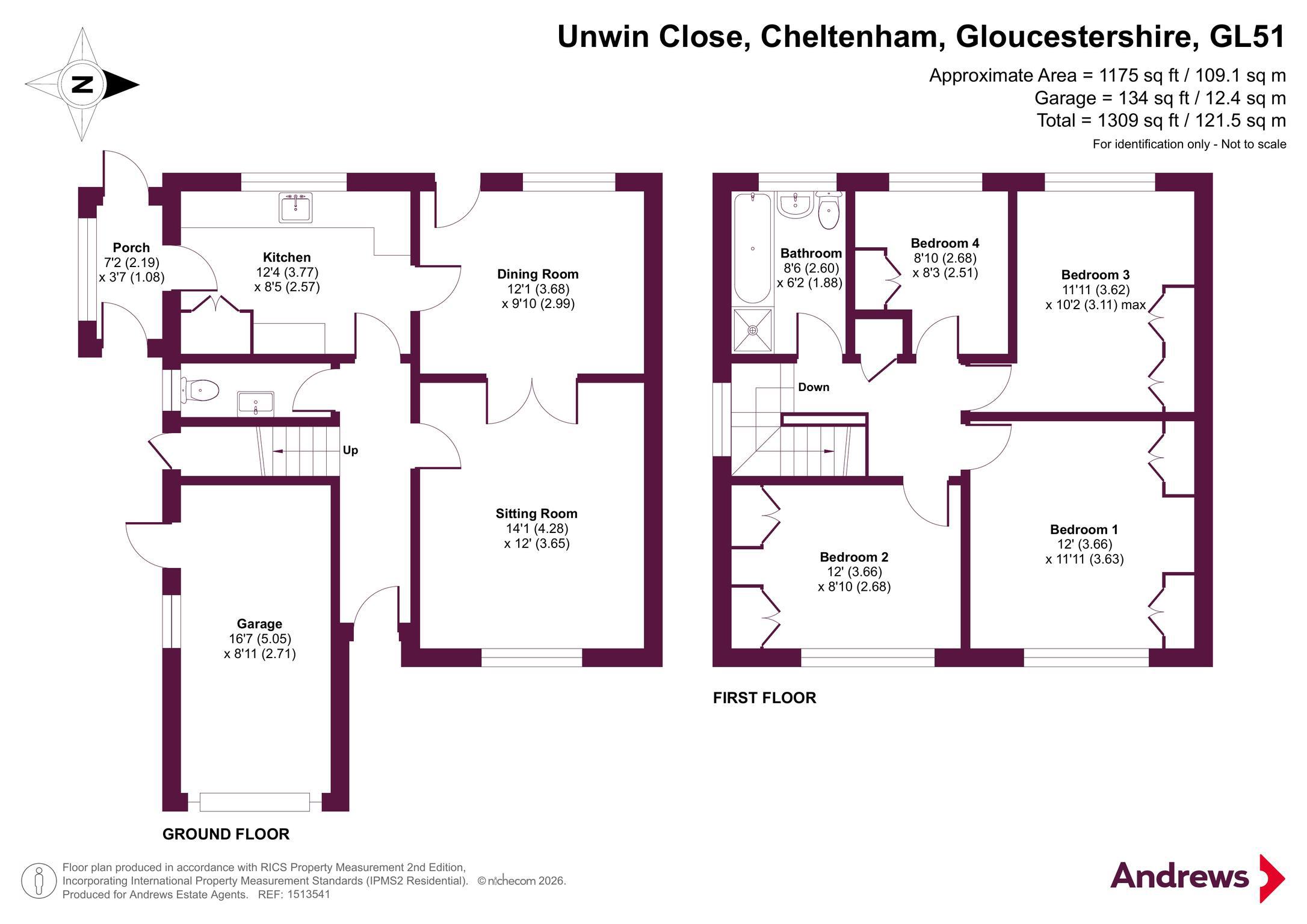 3, Unwin Close, Gloucestershire floorplan