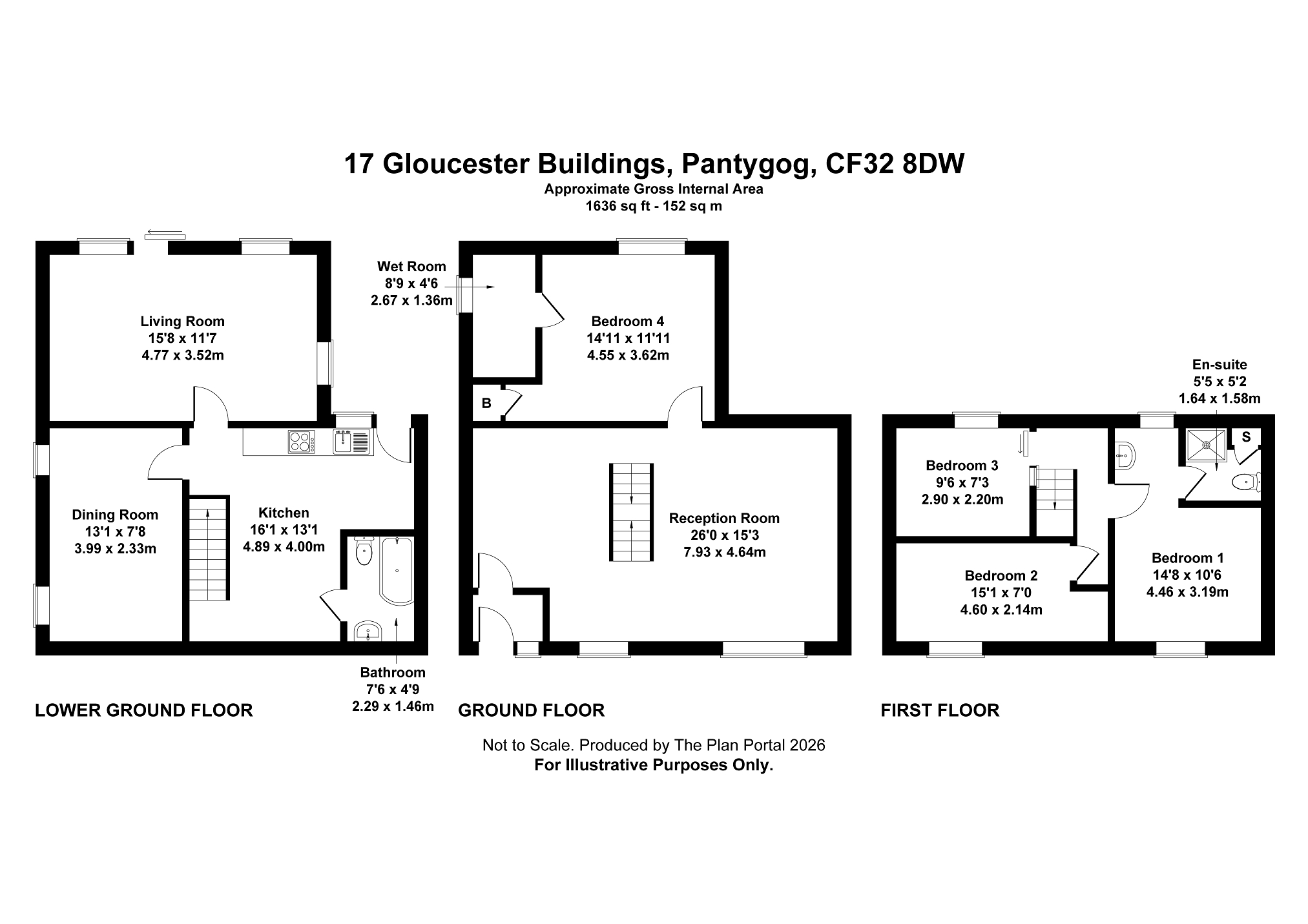 17, Gloucester Buildings, Pantygog floorplan