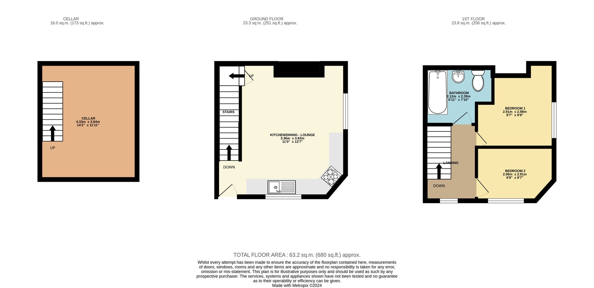 72a John Street, Chesterfield floorplan