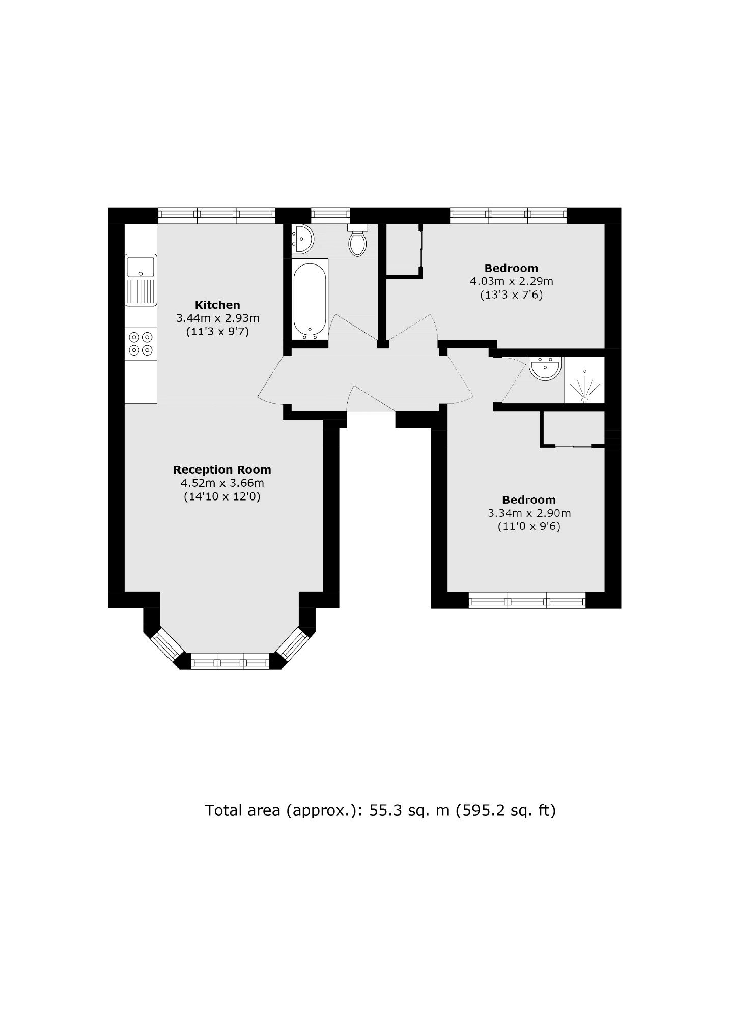 Flat B, 22, Glencairn Road, London floorplan