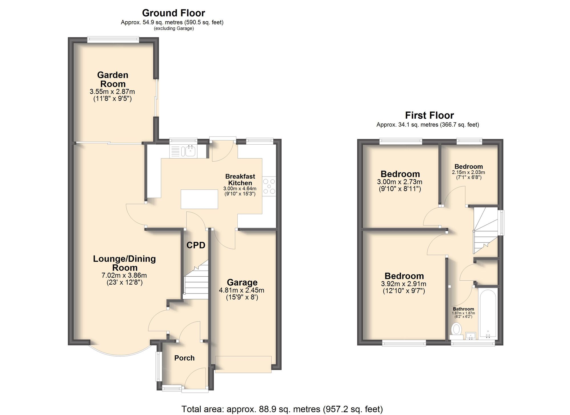 6 Barber Close, Sheffield floorplan