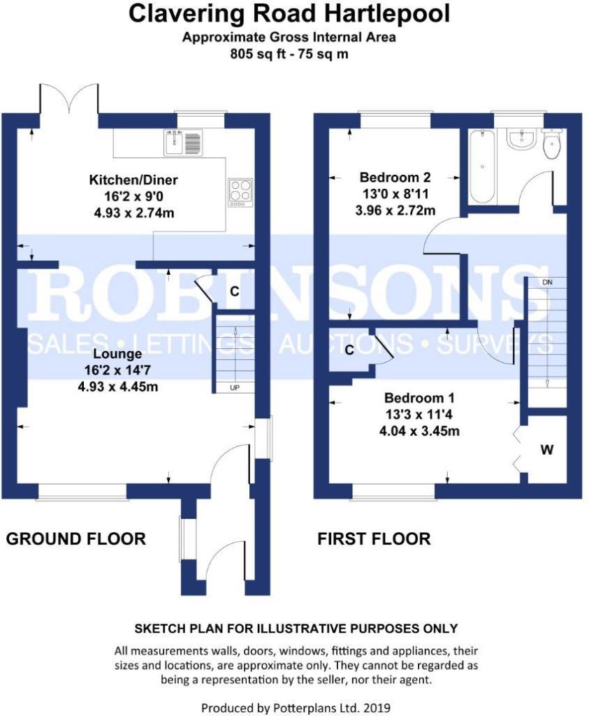 Clavering Road, Hartlepool TS27, 2 bedroom end terrace house for sale