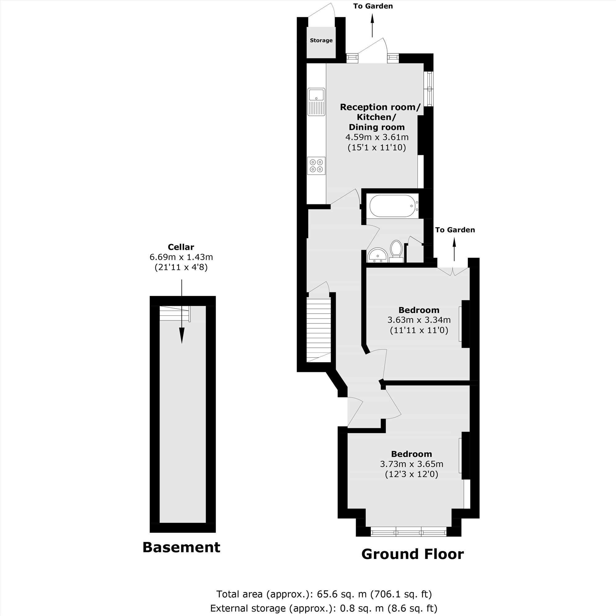 43, Voltaire Road, London floorplan