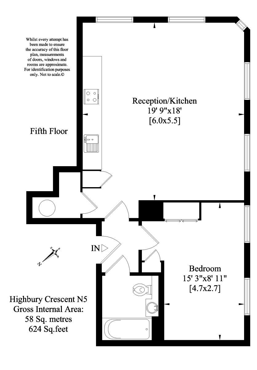 1 Bedrooms Flat to rent in Highbury Crescent, London N5