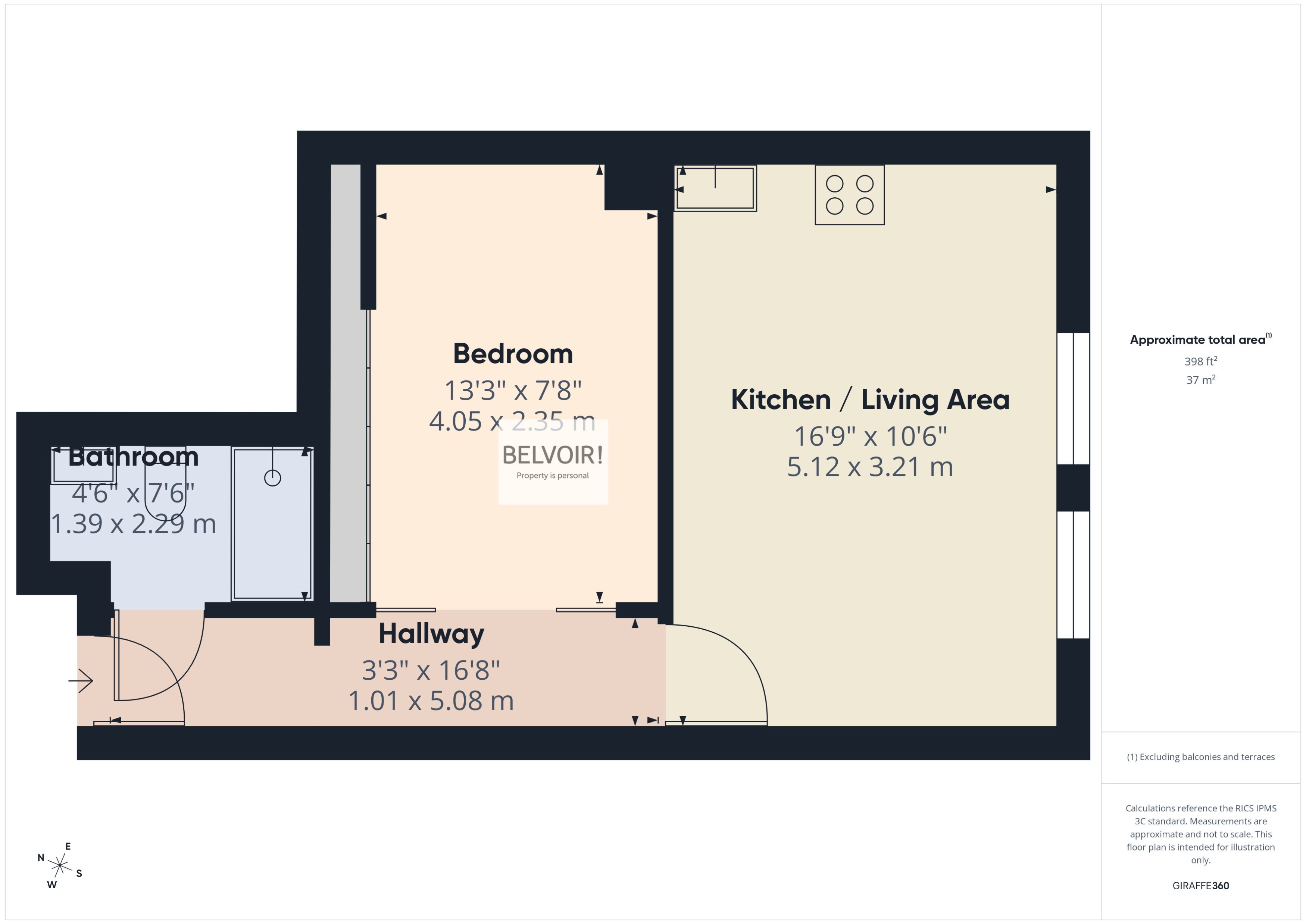5 , Q4, 185 Upper Allen Street, Sheffield floorplan