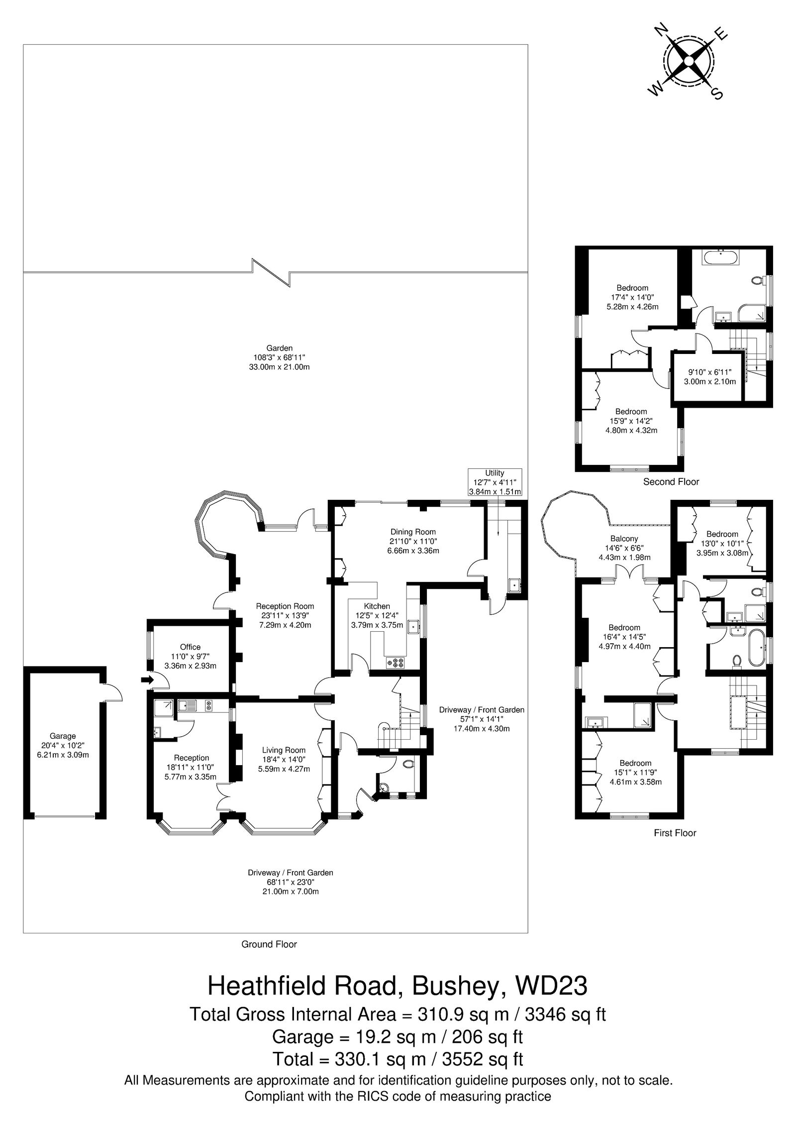 10, Heathfield Road, Bushey floorplan