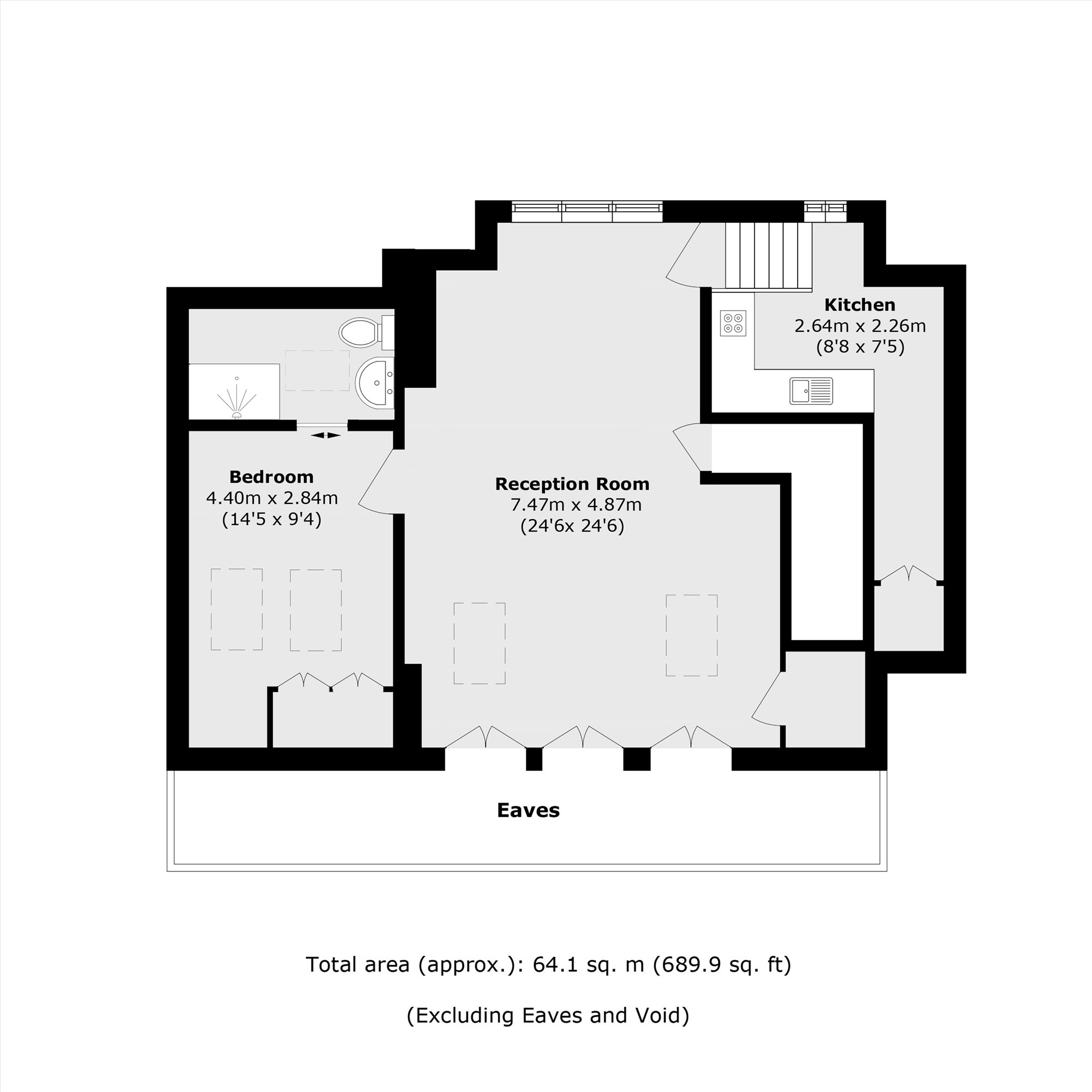 Flat C, 53, Magdalen Road, London floorplan