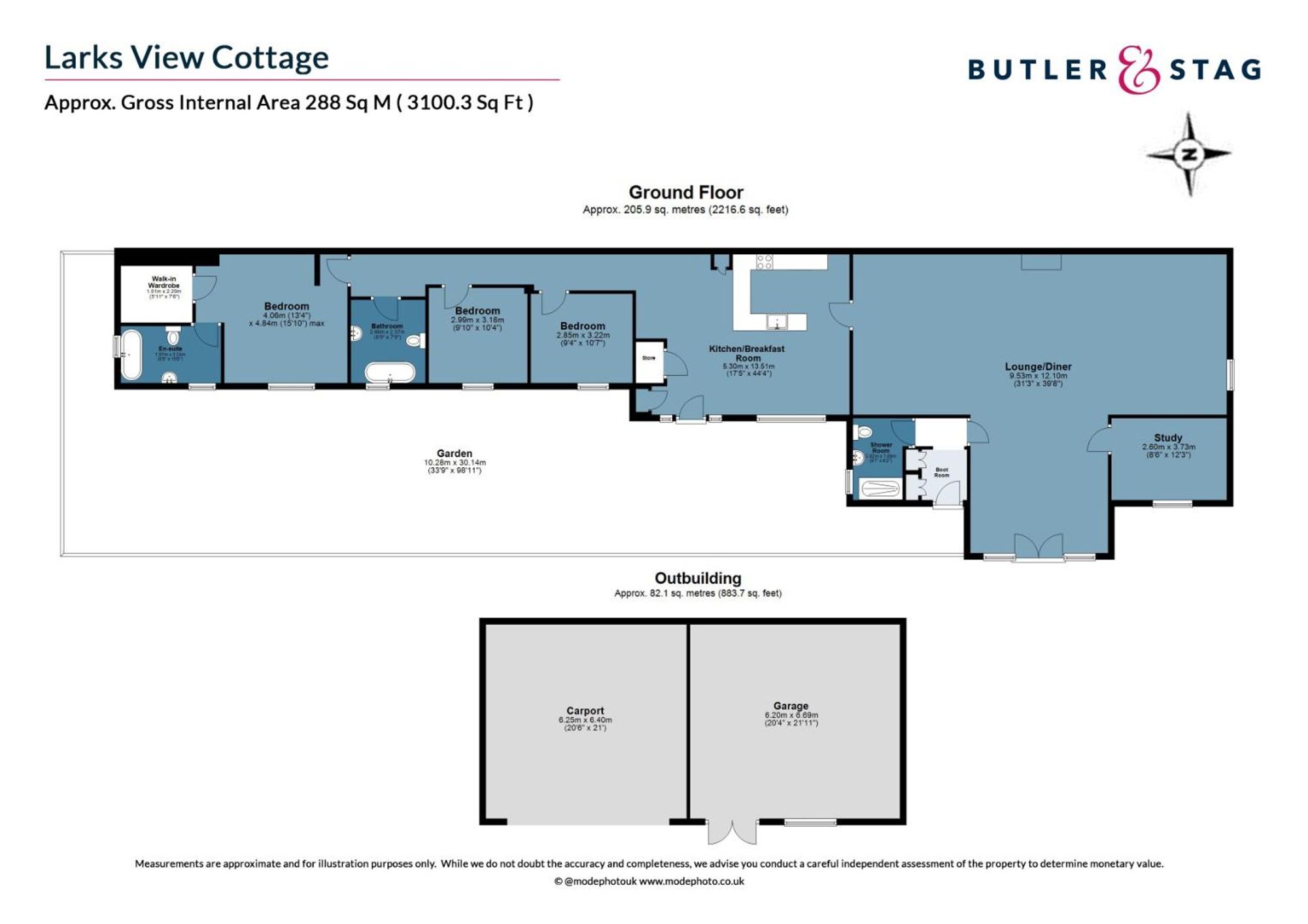 Larksview Cottage Tawney Lane, Romford floorplan