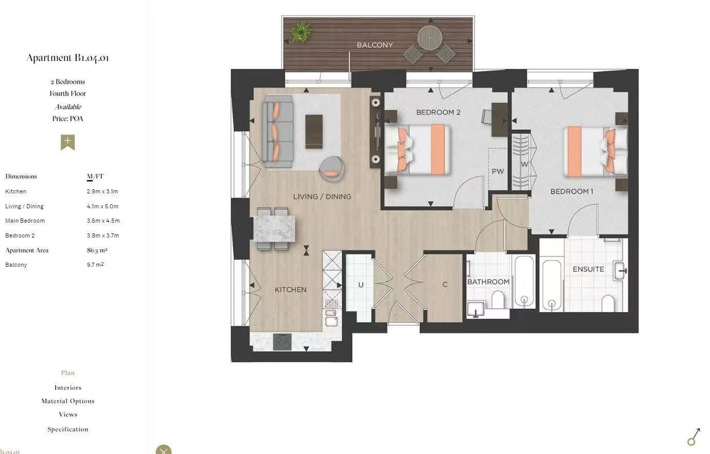 Flat 29, Darter House, London floorplan