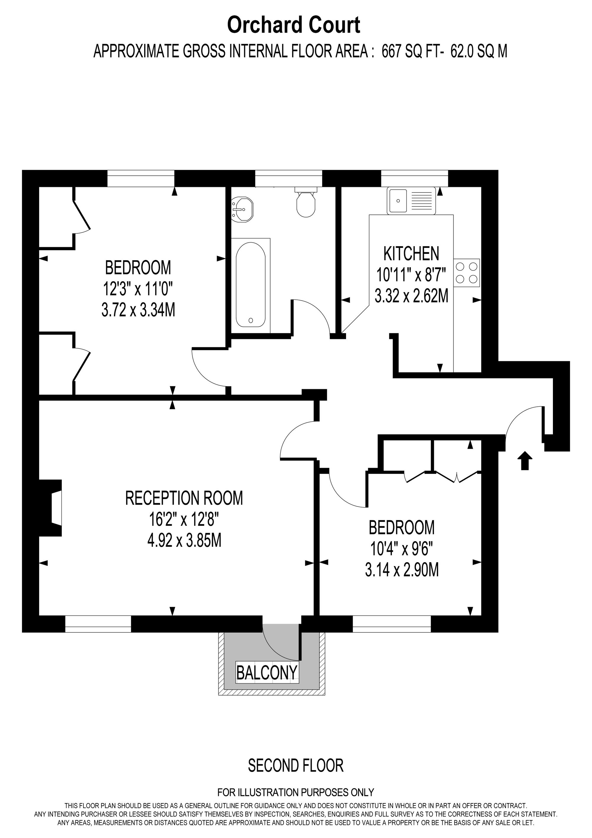 21 Orchard Court Bridge Street, Walton-On-Thames floorplan