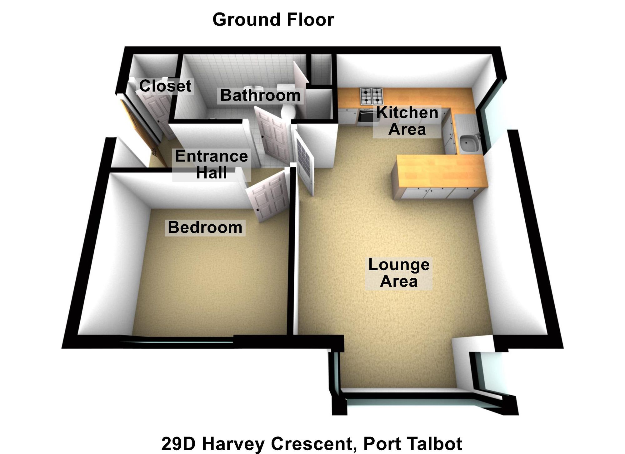 Flat D, 29 Harvey Crescent, Port Talbot floorplan