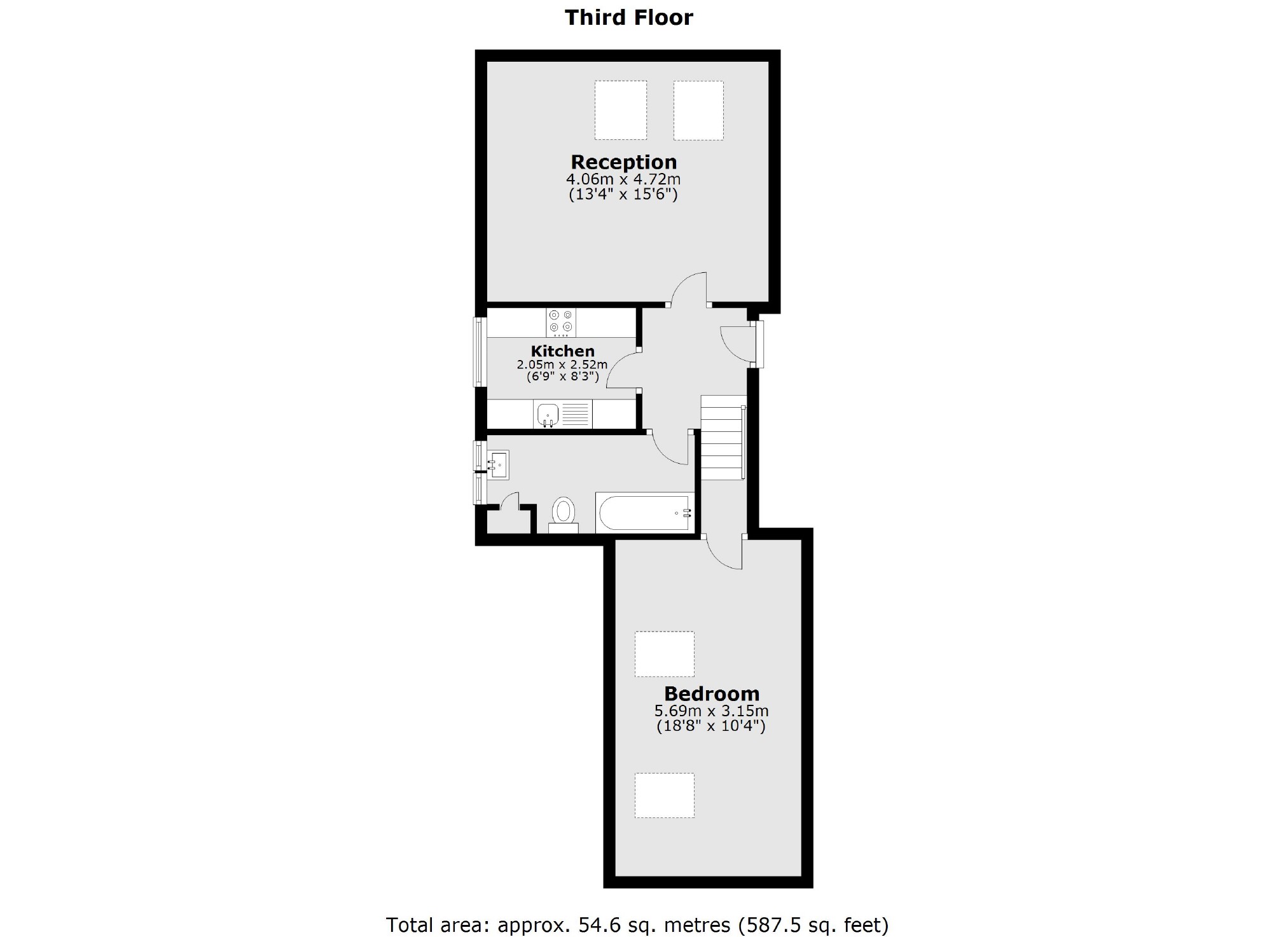 Flat 8, 44, Longley Road, London floorplan