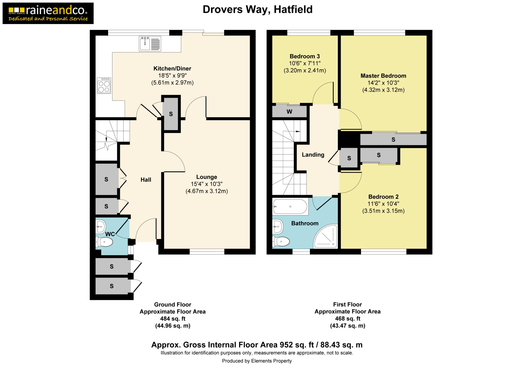 154, Drovers Way, Hatfield floorplan