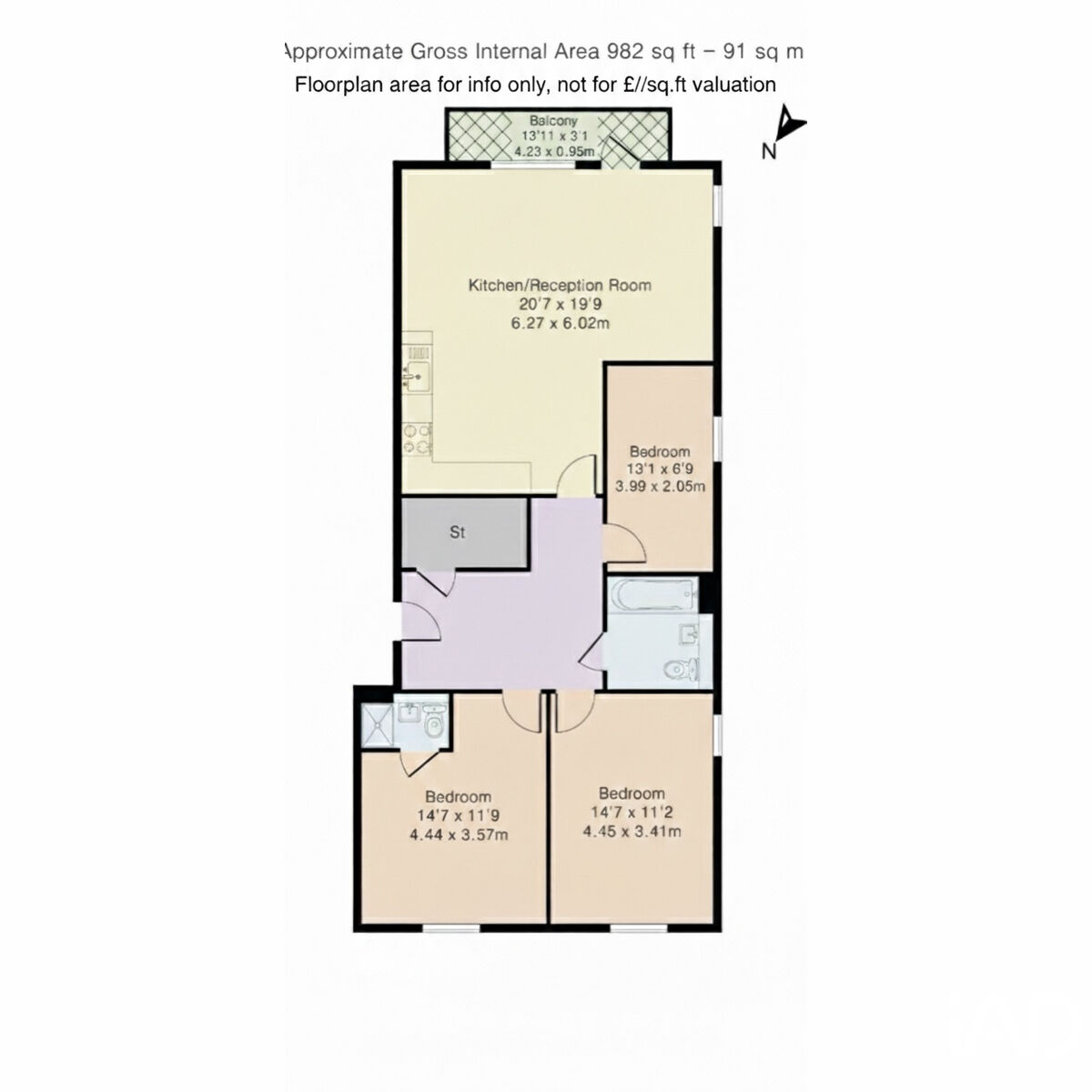 Flat Flat 803, 49, Wellington Street, London floorplan