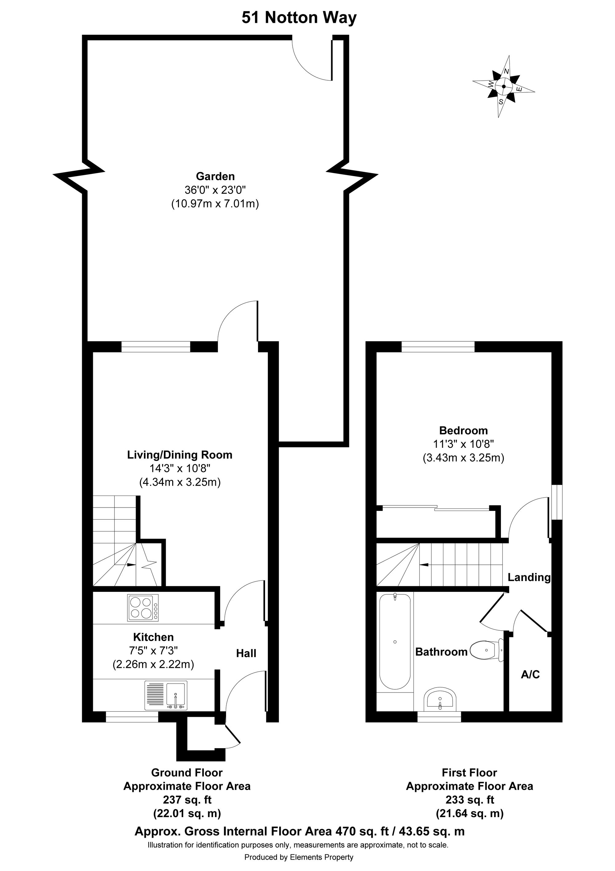 51 Notton Way, Reading floorplan