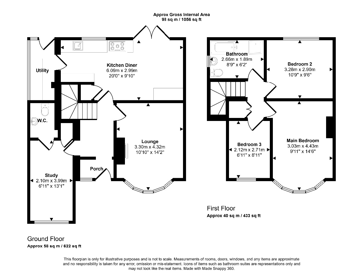 232 Silver Lonnen, Newcastle upon Tyne floorplan