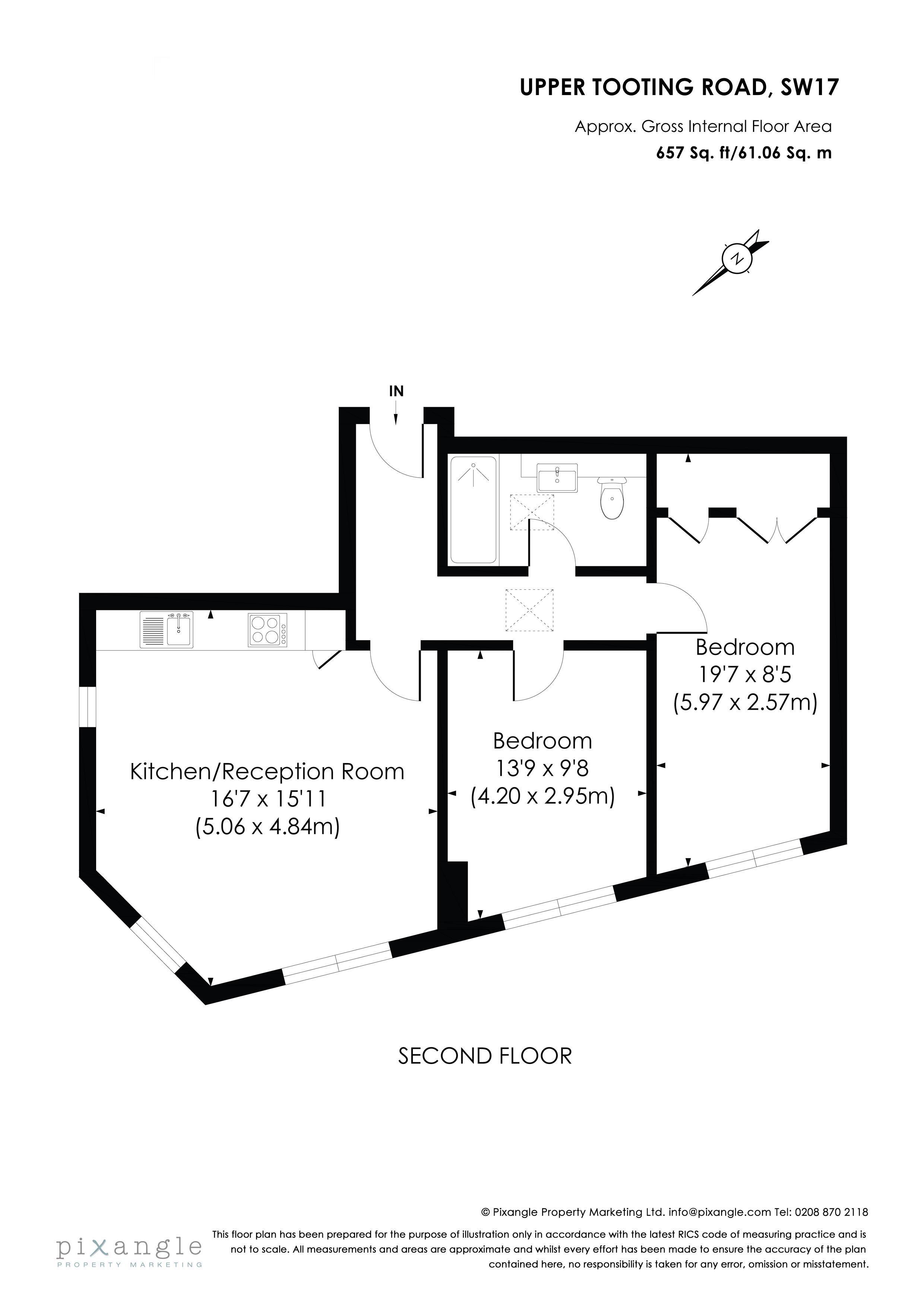 2 Bedrooms Flat to rent in Upper Tooting Road, London SW17